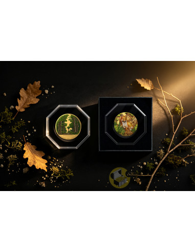 SPIRIT FOX Gold Gilded 1 Oz Silver Coin 10$ Liberia 2026 - Coins & More - Demnächst