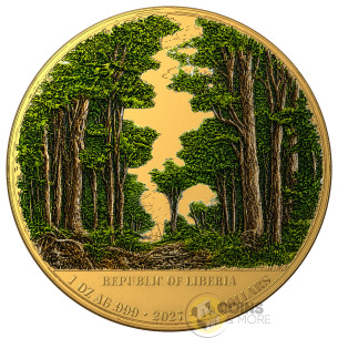 SPIRIT FOX Gold Gilded 1 Oz Silver Coin 10$ Liberia 2026 - Coins & More - In Arrivo 2