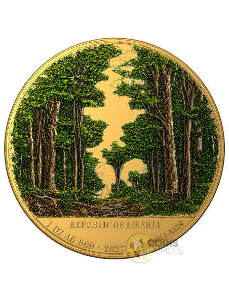 SPIRIT FOX Gold Gilded 1 Oz Silver Coin 10$ Liberia 2026 - Coins & More - Demnächst