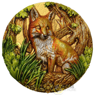 SPIRIT FOX Gold Gilded 1 Oz Silver Coin 10$ Liberia 2026 - Coins & More - In Arrivo
