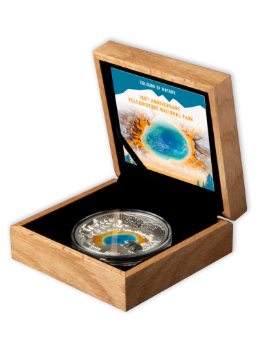 YELLOWSTONE 150th Anniversary Silver Coin 5$ Barbados 2022 - Coins & More - Nature et Animaux