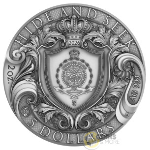 HIDE AND SEEK 2 Oz Silver Coin 5$ Niue 2026 - Coins & More - À Venir 2