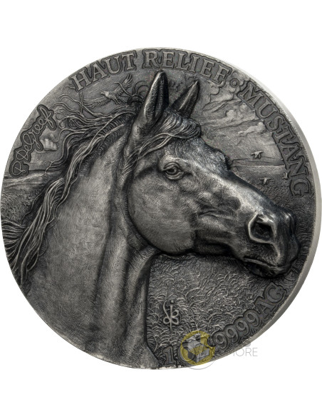 MUSTANG Big Five North America 1 Oz Silver Coin 1000 Francs Ivory Coast 2026 - Coins & More - Próximamente