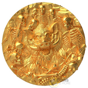 UNDYING HUNT Gold Gilded 15g Silver Coin 1$ Liberia 2027 - Coins & More - Demnächst
