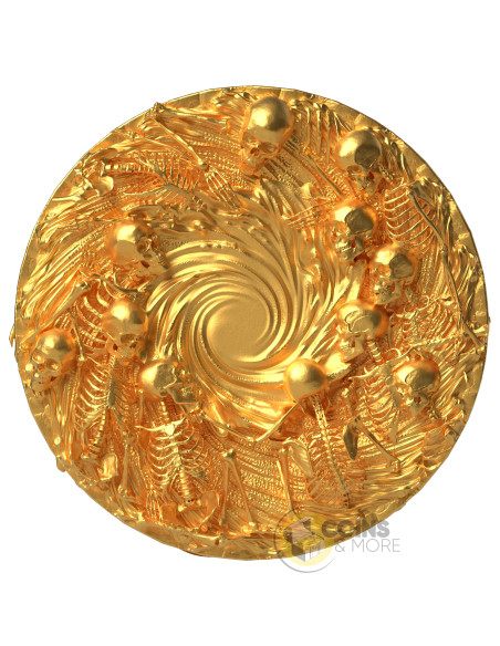 UNDYING HUNT Gold Gilded 15g Silver Coin 1$ Liberia 2027 - Coins & More - Demnächst