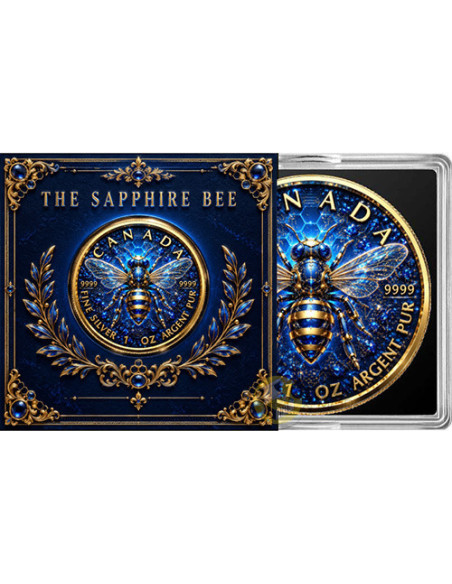SAPPHIRE BEE 1 Oz Silver Coin 5$ Canada 2026 - Coins & More - Próximamente