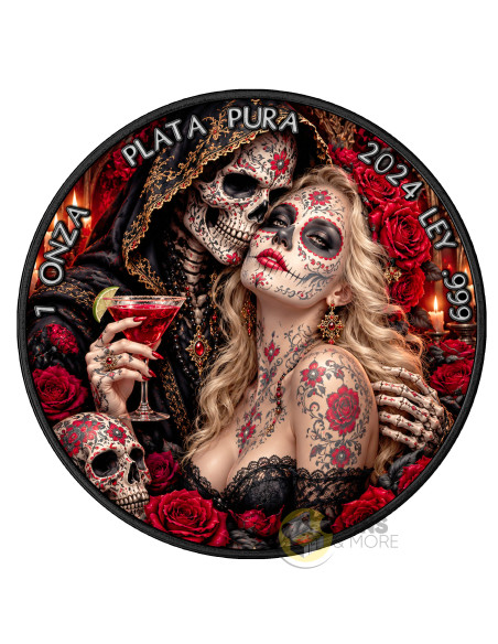 DIA DE LOS MUERTOS VIII Day Of The Dead Libertad 1 Oz Silver coin 1 Onza Mexico 2024 - Coins & More - Coming Soon