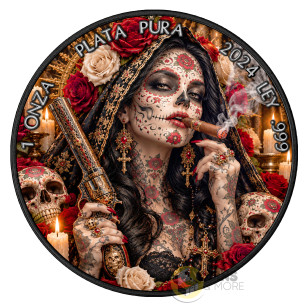SANTA MUERTE IV Libertad 1 Oz Silver coin 1 Onza Mexico 2024 - Coins & More - Demnächst