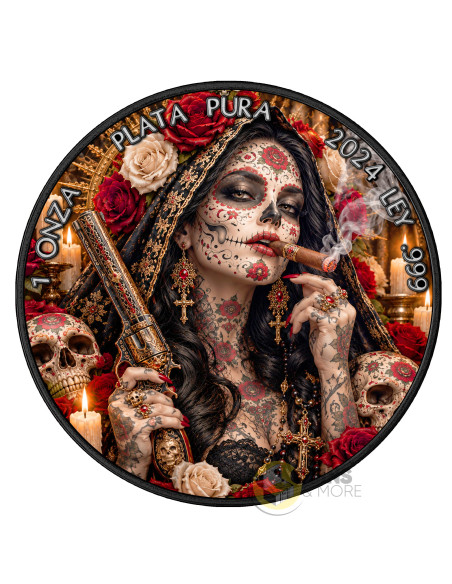 SANTA MUERTE IV Libertad 1 Oz Silver coin 1 Onza Mexico 2024 - Coins & More - Demnächst