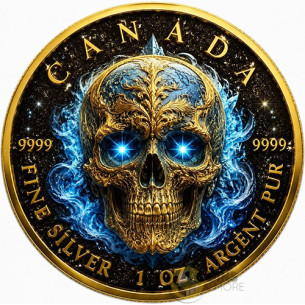 AZURE DEATH Diamond Dust Maple Leaf 1 Oz Silver Coin Canada 2026 - Coins & More - Demnächst