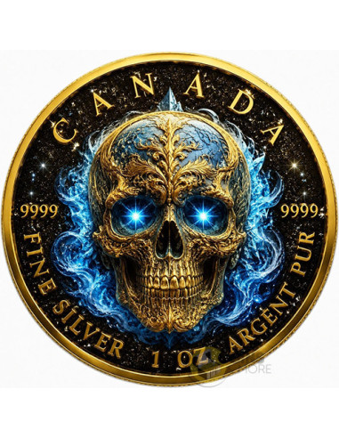 AZURE DEATH Diamond Dust Maple Leaf 1 Oz Silver Coin Canada 2026 - Coins & More - À Venir