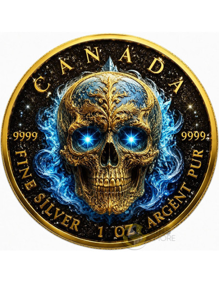 AZURE DEATH Diamond Dust Maple Leaf 1 Oz Silver Coin Canada 2026 - Coins & More - À Venir