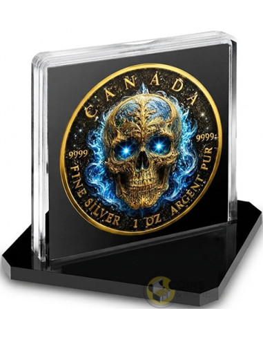 AZURE DEATH Diamond Dust Maple Leaf 1 Oz Silver Coin Canada 2026 - Coins & More - À Venir