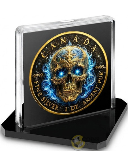 AZURE DEATH Diamond Dust Maple Leaf 1 Oz Silver Coin Canada 2026 - Coins & More - À Venir