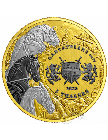 ENNOBLING BLACK HORSE Four Horsemen Of The Apocalypse 1 Oz Silver Bullion Coin 5 Thalers 2026 - Coins & More - Demnächst