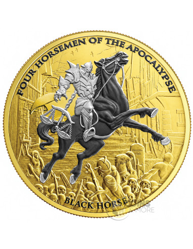 ENNOBLING BLACK HORSE Four Horsemen Of The Apocalypse 1 Oz Silver Bullion Coin 5 Thalers 2026 - Coins & More - Demnächst