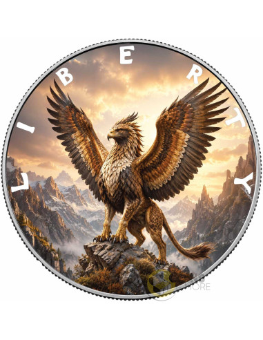 GRYPHON KING Mythic Realms 1 Oz Silver Coin 1$ USA 2027 - Coins & More - Demnächst