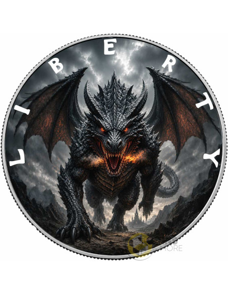 ASHEN FURY Mythic Realms 1 Oz Silver Coin 1$ USA 2027 - Coins & More - Demnächst