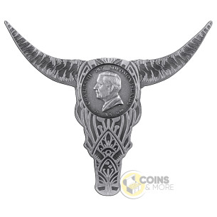 BUFFALO SKULL 2 Oz Silver Coin 5$ Solomon Islands 2026 - Coins & More - In Arrivo 2