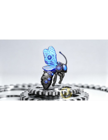 STEAMPUNK MECH BEE SHAPED 2 Oz Silver Coin 2000 Francs Cameroon 2027 - Coins & More - À Venir
