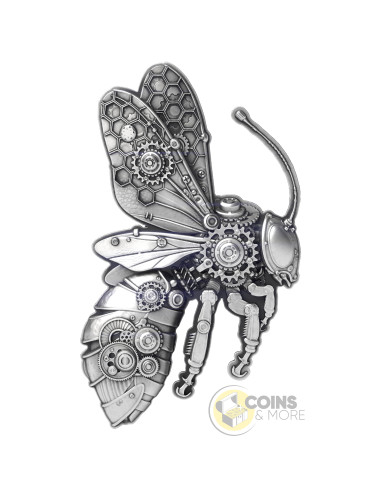 STEAMPUNK MECH BEE SHAPED 2 Oz Silver Coin 2000 Francs Cameroon 2027 - Coins & More - À Venir
