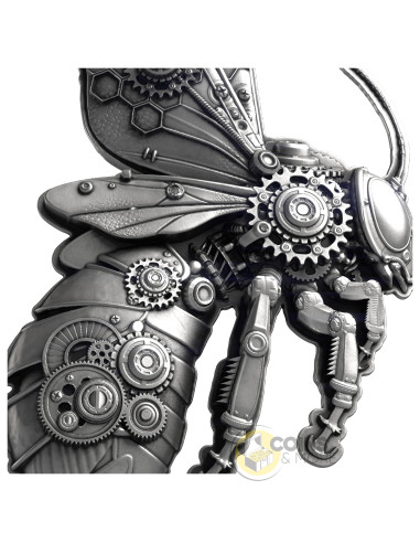 STEAMPUNK MECH BEE SHAPED 2 Oz Silver Coin 2000 Francs Cameroon 2027 - Coins & More - À Venir