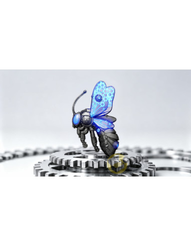 STEAMPUNK MECH BEE SHAPED 2 Oz Silver Coin 2000 Francs Cameroon 2027 - Coins & More - À Venir