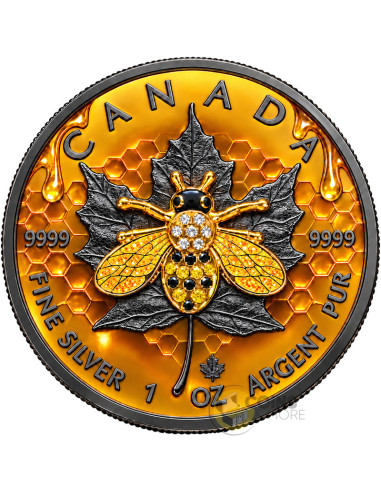 THE BEE & THE BLOOM Maple Leaf 1 Oz Silver Coin $5 Canada 2026 - Coins & More - À Venir