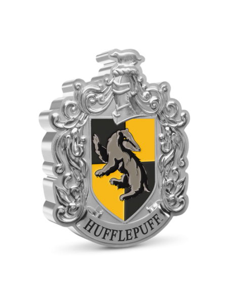 BLASON DE POUFFSOUFLE - HARRY POTTER 1 Oz Silver Coin 2$ Dollars Niue 2021 - Coins & More - Films et Séries