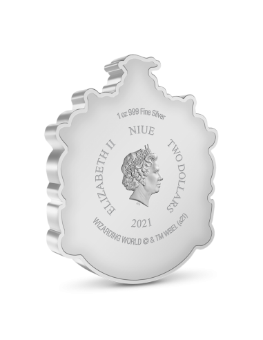 BLASON DE POUFFSOUFLE - HARRY POTTER 1 Oz Silver Coin 2$ Dollars Niue 2021 - Coins & More - Films et Séries