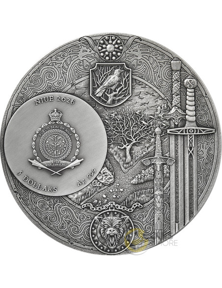 CROSSROADS OF RAVENS The Witcher 2 Oz Silver Coin 5$ Niue 2026 - Coins & More - Coming Soon