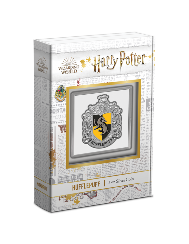 BLASON DE POUFFSOUFLE - HARRY POTTER 1 Oz Silver Coin 2$ Dollars Niue 2021 - Coins & More - Films et Séries