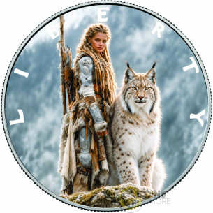 QUEEN OF THE SNOW LYNX Queens of the Wild 1 Oz Silver Coin 1$ USA 2027 - Coins & More - In Arrivo