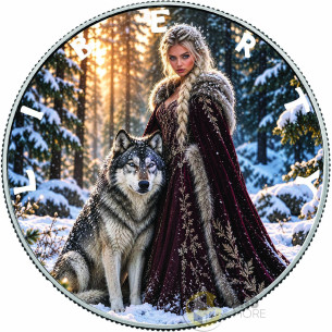 QUEEN OF THE WINTER WOLVES Queens of the Wild 1 Oz Silver Coin 1$ USA 2027 - Coins & More - In Arrivo