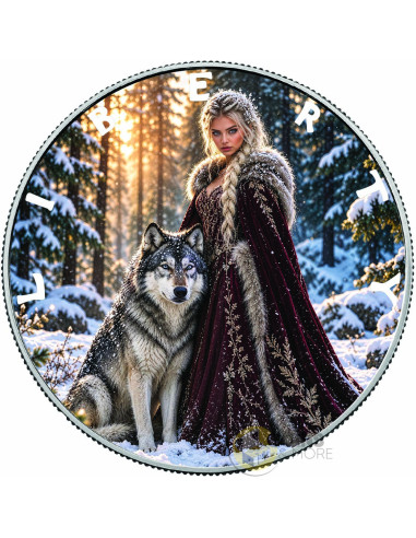 QUEEN OF THE WINTER WOLVES Queens of the Wild 1 Oz Silver Coin 1$ USA 2027 - Coins & More - À Venir