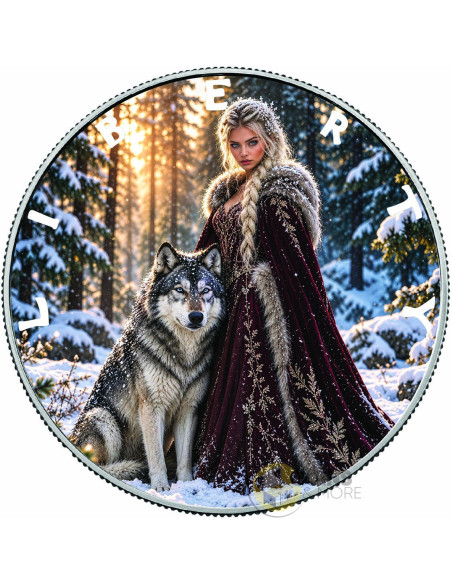 QUEEN OF THE WINTER WOLVES Queens of the Wild 1 Oz Silver Coin 1$ USA 2027 - Coins & More - À Venir