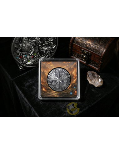 KNIGHT AND DRAGON Antiqued 2 Oz Silver Coin 20$ Liberia 2026 - Coins & More - Demnächst