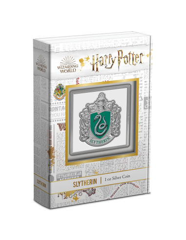 BLASON DE SERPENTARD - HARRY POTTER 1 Oz Silver Coin 2$ Dollars Niue 2021 - Coins & More - Films et Séries