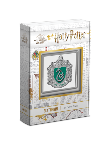 BLASON DE SERPENTARD - HARRY POTTER 1 Oz Silver Coin 2$ Dollars Niue 2021 - Coins & More - Films et Séries