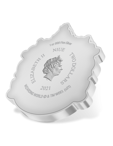 BLASON DE SERPENTARD - HARRY POTTER 1 Oz Silver Coin 2$ Dollars Niue 2021 - Coins & More - Films et Séries