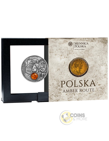 POLAND Amber Route Silver Coin 1$ Niue 2026 - Coins & More - In Arrivo