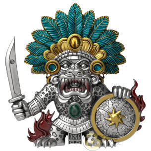 THE FEATHERED JAGUAR GUARDIAN 12g Silver Coin 1$ Liberia 2027 - Coins & More - Coming Soon