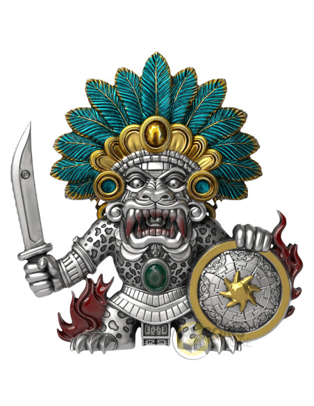 THE FEATHERED JAGUAR GUARDIAN 12g Silver Coin 1$ Liberia 2027 - Coins & More - Coming Soon
