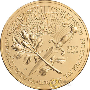 POWER AND GRACE The Aegis 2 Oz Silver Coin 2000 Francs Cameroon 2027 - Coins & More - Coming Soon 2