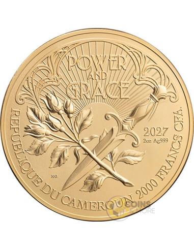 POWER AND GRACE The Aegis 2 Oz Silver Coin 2000 Francs Cameroon 2027 - Coins & More - Coming Soon
