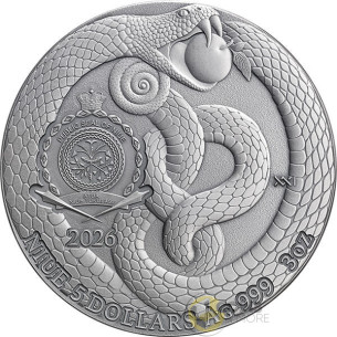 ADAM AND EVE Fundamental Stories of the Bible 3 Oz Silver Antique Coin 5$ Niue 2026 - Coins & More - Coming Soon 2