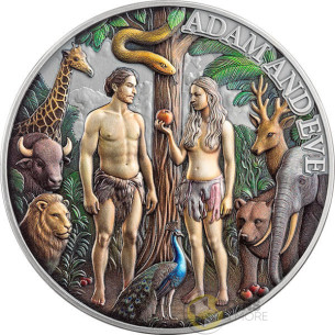 ADAM AND EVE Fundamental Stories of the Bible 3 Oz Silver Antique Coin 5$ Niue 2026 - Coins & More - Coming Soon