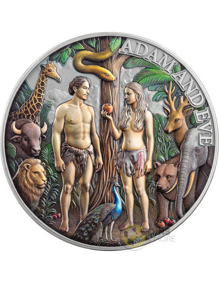 ADAM AND EVE Fundamental Stories of the Bible 3 Oz Silver Antique Coin 5$ Niue 2026 - Coins & More - Coming Soon