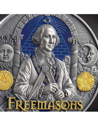 FREEMASONS Secret Societies 2 Oz Silver Coin 2000 Francs Cameroon 2027 - Coins & More - Coming Soon
