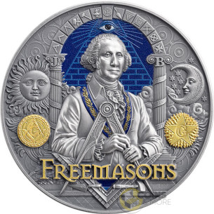 FREEMASONS Secret Societies 2 Oz Silver Coin 2000 Francs Cameroon 2027 - Coins & More - Coming Soon